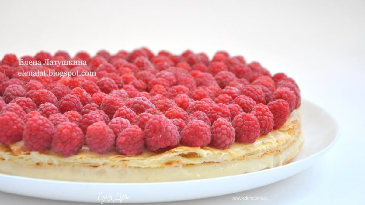 Польский пирог с малиной