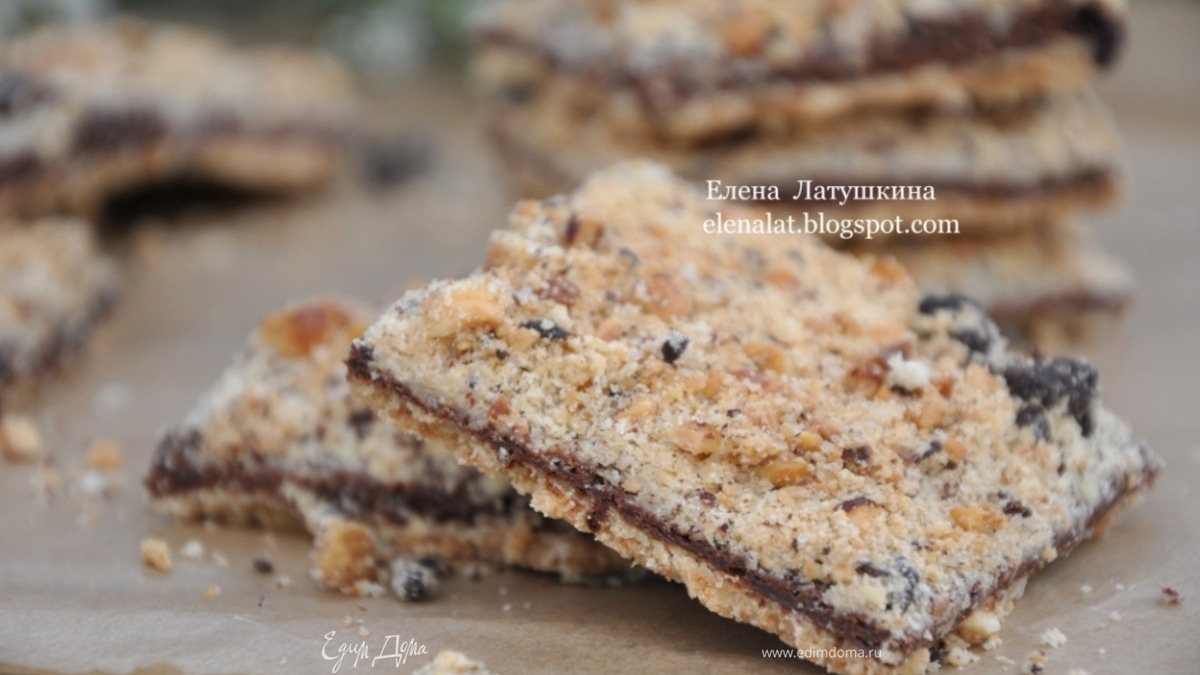 Печенье с шоколадом и орехами