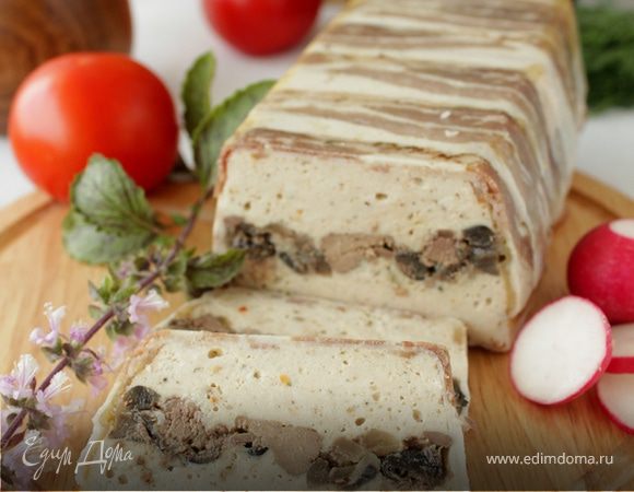 Террин куриный с печенью и грибами Террин куриный с печенью и грибами