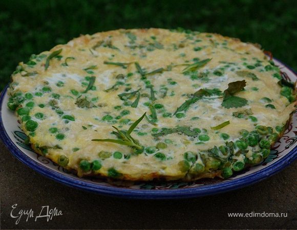 Фриттата с зеленым горошком и картофелем 