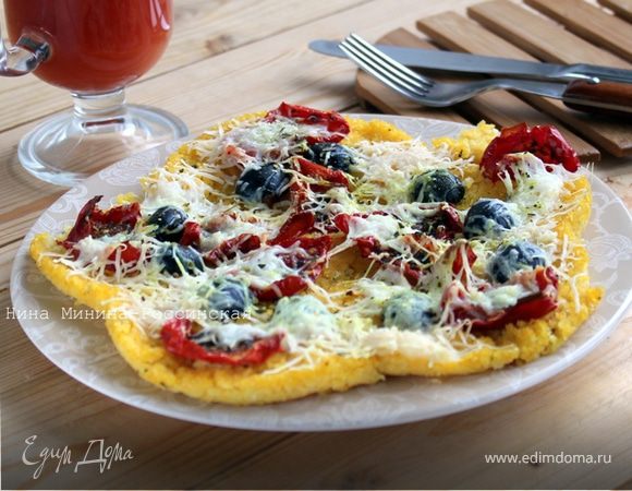 Полента с вялеными помидорами