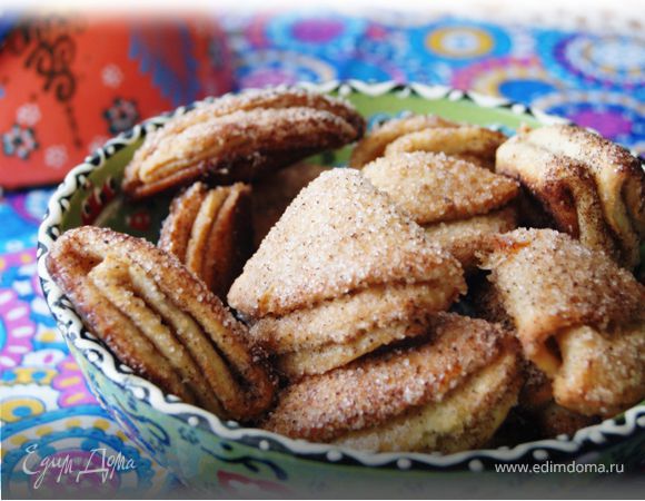 Творожное печенье с корицей