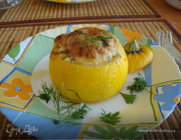 Фаршированные круглые кабачки 