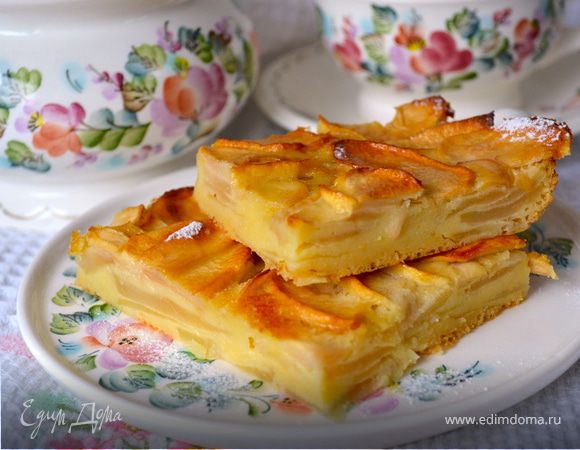 Французский яблочный пирог (Gâteau invisible aux pommes) Французский яблочный пирог (Gâteau invisible aux pommes)
