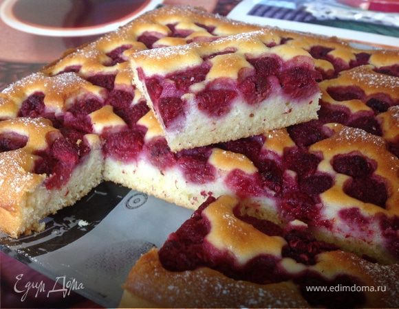 Пирог с малиной Пирог с малиной