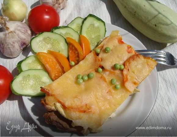 Запеченная свинина с кабачками и помидорами Запеченная свинина с кабачками и помидорами