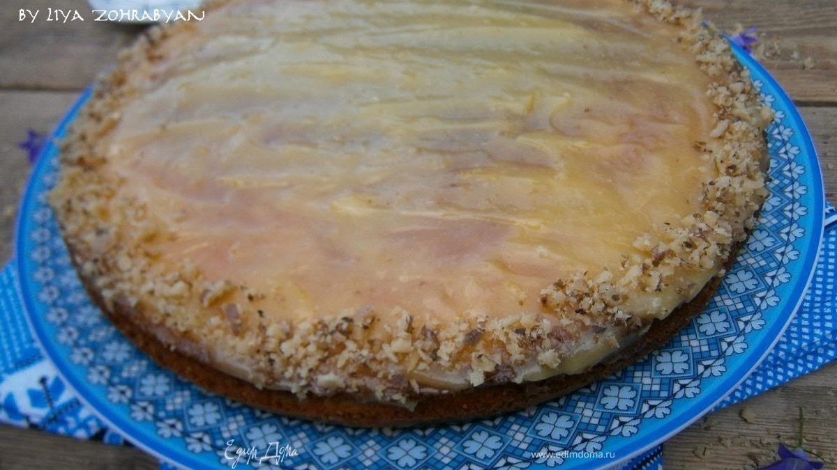 Кабачково-морковный пирог с лимонным кремом