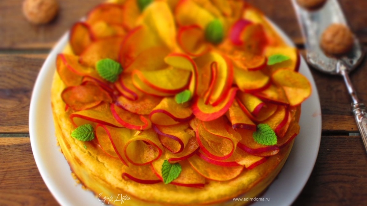 Итальянский пирог с персиками