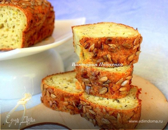 Закусочный творожный кекс с кабачком и укропом Закусочный творожный кекс с кабачком и укропом