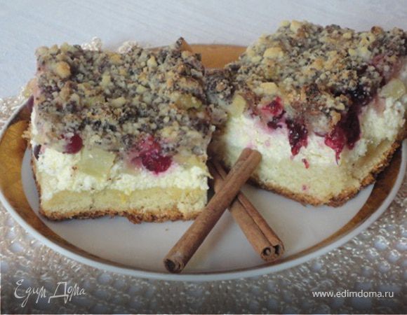 Обсыпной пирог с ревенем Обсыпной пирог с ревенем