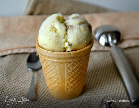 Сливочное мороженое с халвой Сливочное мороженое с халвой