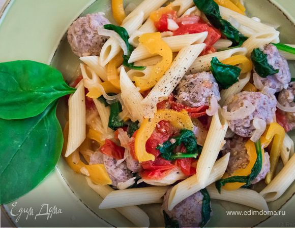 Паста с итальянскими колбасками