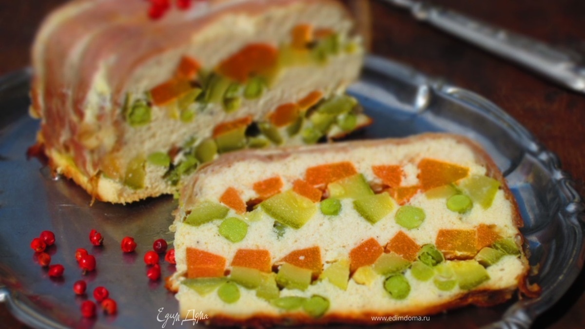 Диетический куриный террин с овощами