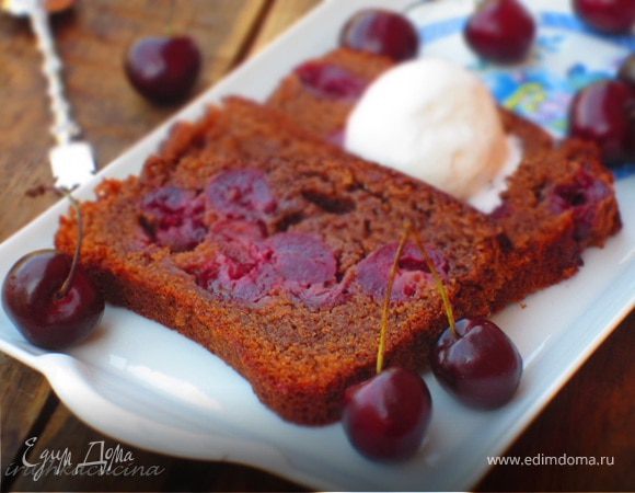 Шоколадный кекс с черешней Шоколадный кекс с черешней