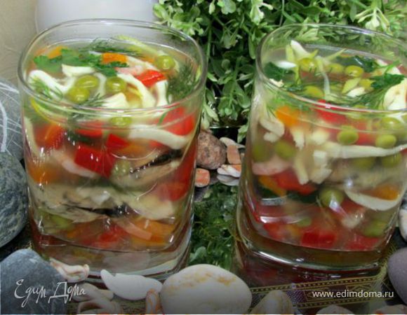 Заливное "Морское дно" Заливное "Морское дно"