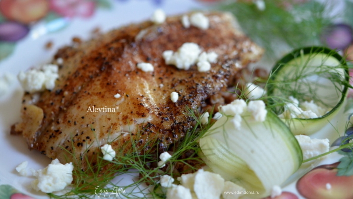 Тилапия с гречкой и фетой