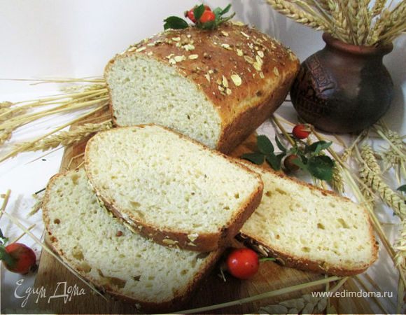 Хлеб с творогом и овсяными хлопьями Хлеб с творогом и овсяными хлопьями