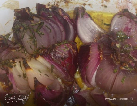 Запеченный ароматный красный лук Запеченный ароматный красный лук