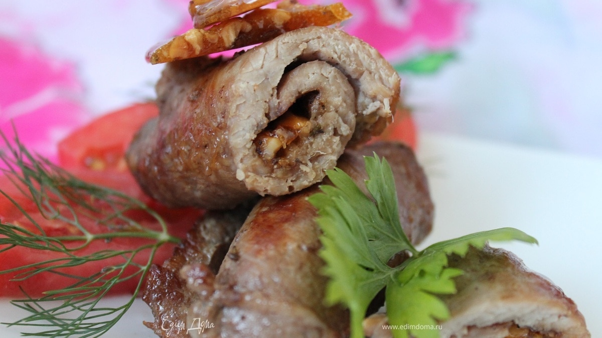 Грильяж в отбивной из индейки