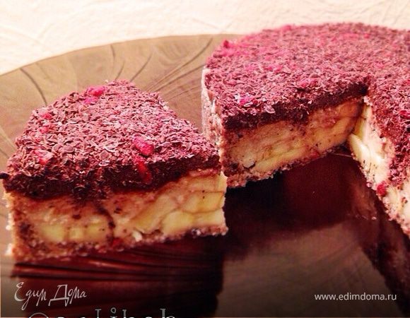 Шоколадно-цитрусовый торт с бананом