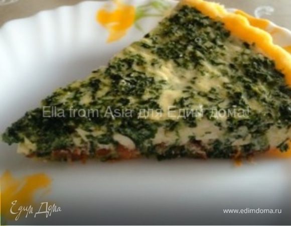 Киш со шпинатом, фетой и вялеными томатами Киш со шпинатом, фетой и вялеными томатами