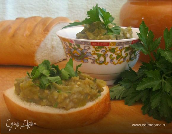 Дип из запеченных баклажанов и перца