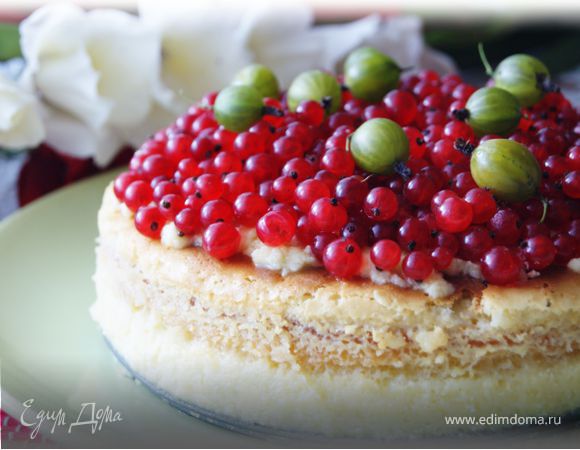 Чизкейк с белым шоколадом на миндально-кокосовой основе