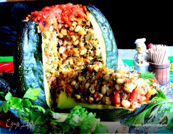 Кабачковая фаршированная "бомба"