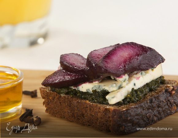 Бурже с грушей в красном вине