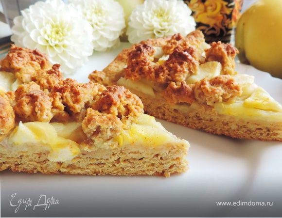 Тыквенный пирог с яблоками