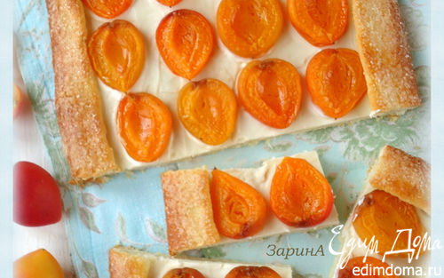 Рецепт Пирог с абрикосами на творожном тесте