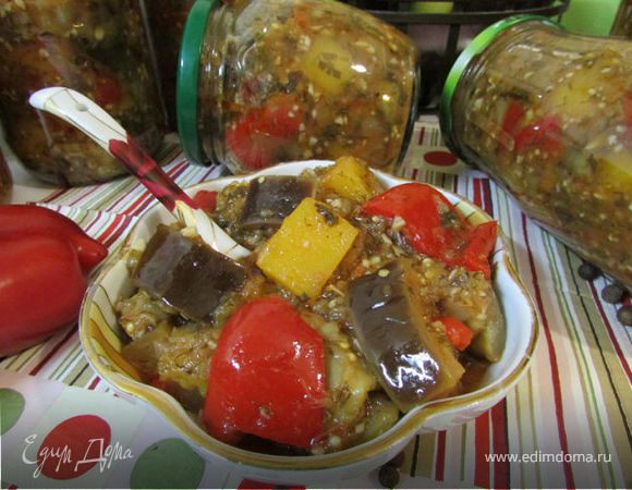 Закуска с баклажанами и тыквой