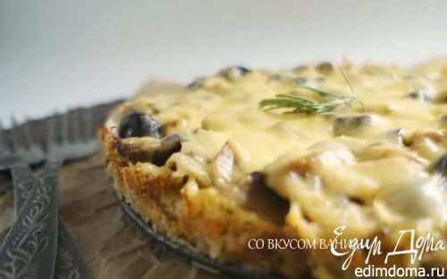 Рецепт Картофельная пицца с грибами и маслинами