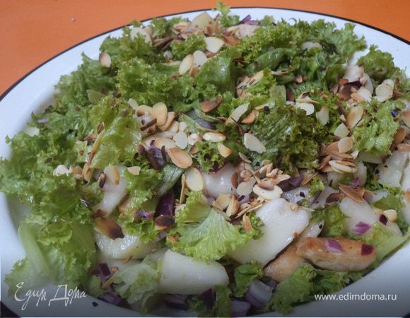 Салат из курицы с дыней