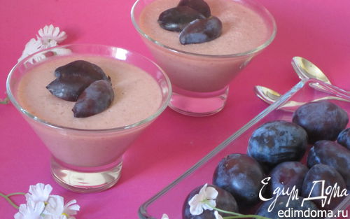 Рецепт Суфле из слив со сгущенным молоком