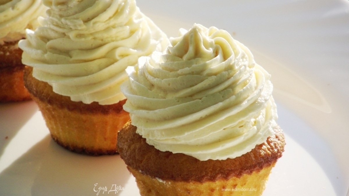 Капкейки с творожным кремом