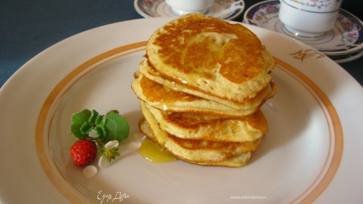 Оладьи на молоке с корицей