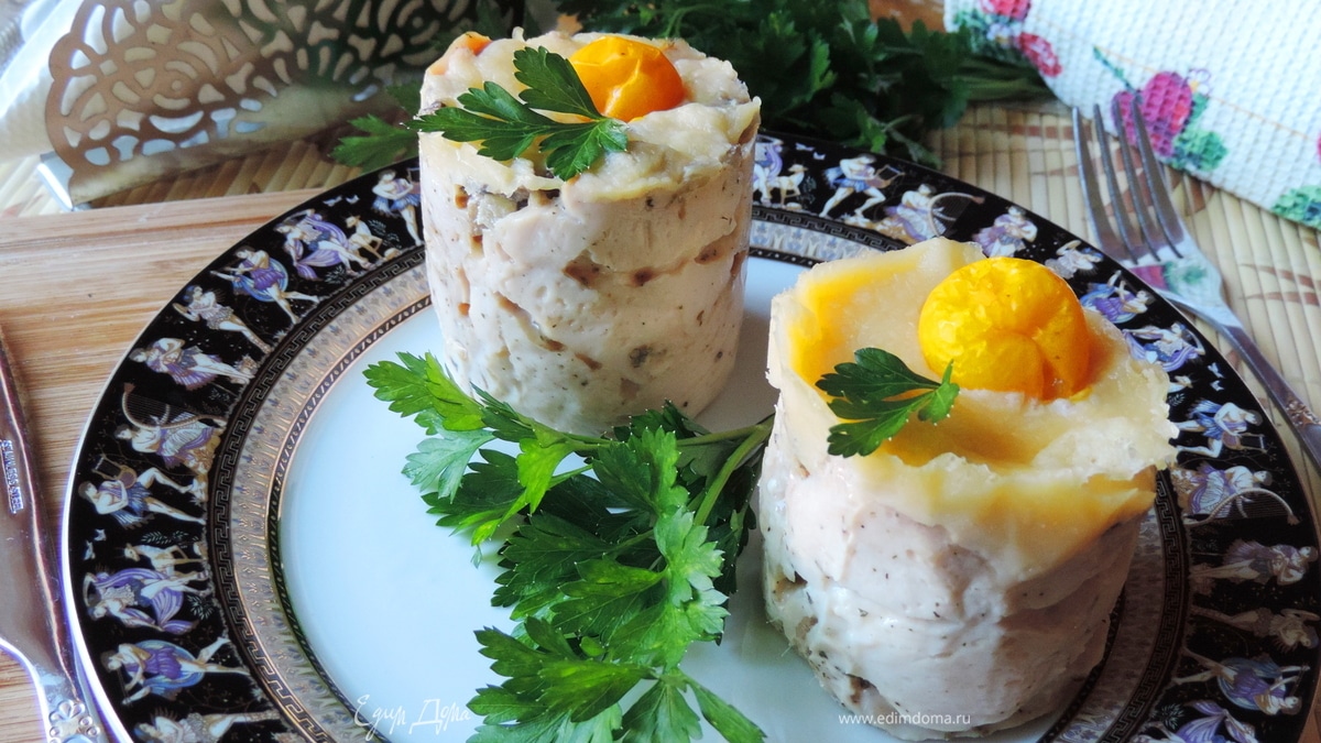 Куриные маффины с грибной начинкой