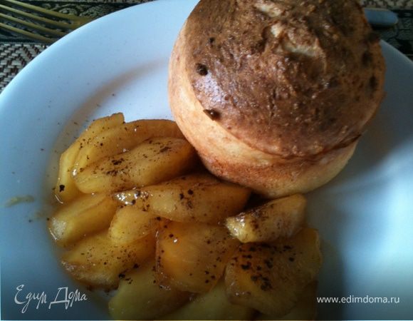 Мини-запеканки творожные с карамелизованым яблоком и корицей Мини-запеканки творожные с карамелизованым яблоком и корицей