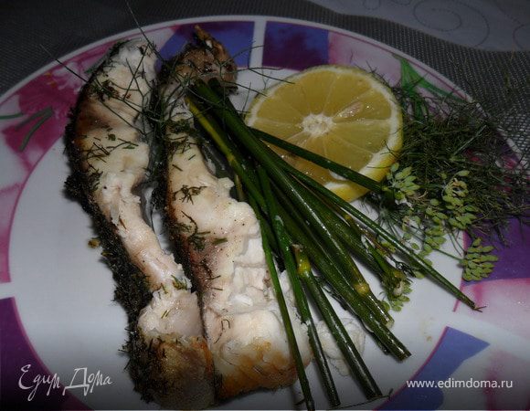 Рыба на подушке из фенхеля