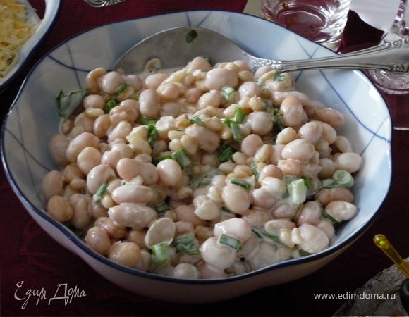 Фасоль с кедровыми орешками