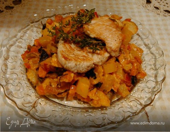 Жаркое из индейки с пармезаном Жаркое из индейки с пармезаном