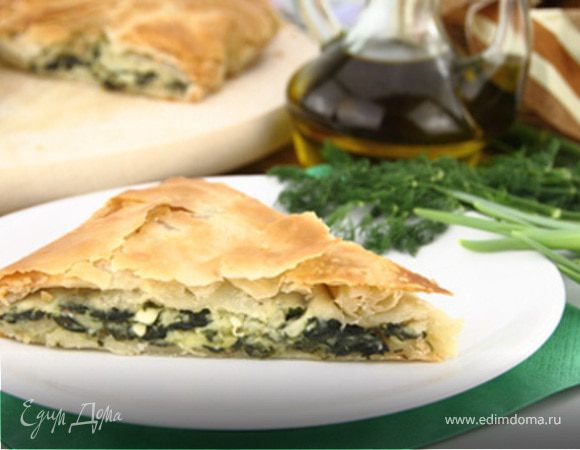 Греческий пирог со шпинатом Σπανακόπιτα Греческий пирог со шпинатом Σπανακόπιτα