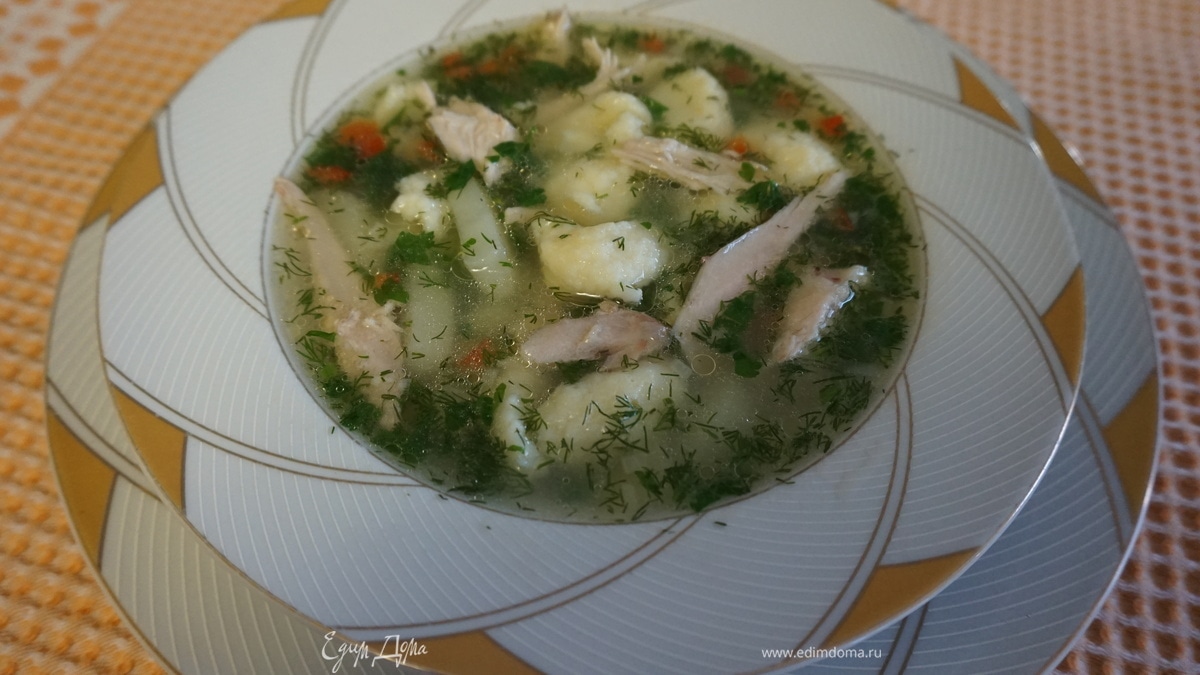 Суп с индейкой и клецками