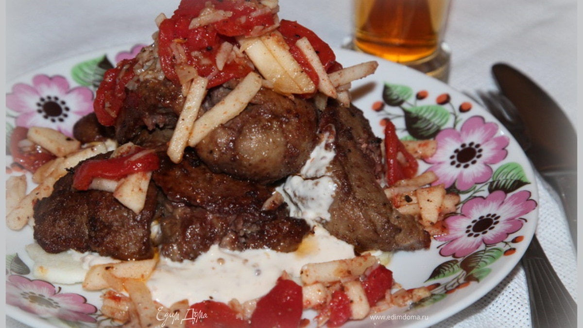 Печень фламбированная