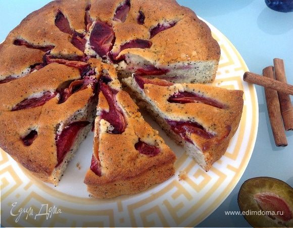 Сливовый пирог с маком и специями Сливовый пирог с маком и специями