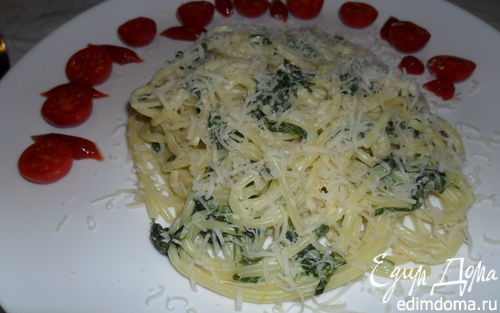 Рецепт Паста со шпинатом и сыром филадельфия