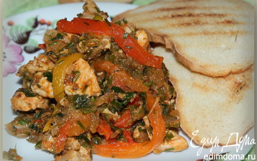 Рецепт Мясо с баклажанами на ужин