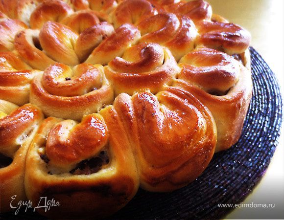 Мясной пирог "Хризантема"