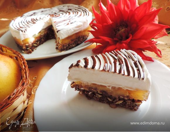 Грушевый торт без выпечки Грушевый торт без выпечки